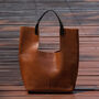 Genuine Leather Designer Tote Handbag, thumbnail 2 of 9