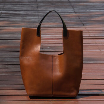 Genuine Leather Designer Tote Handbag, 2 of 9