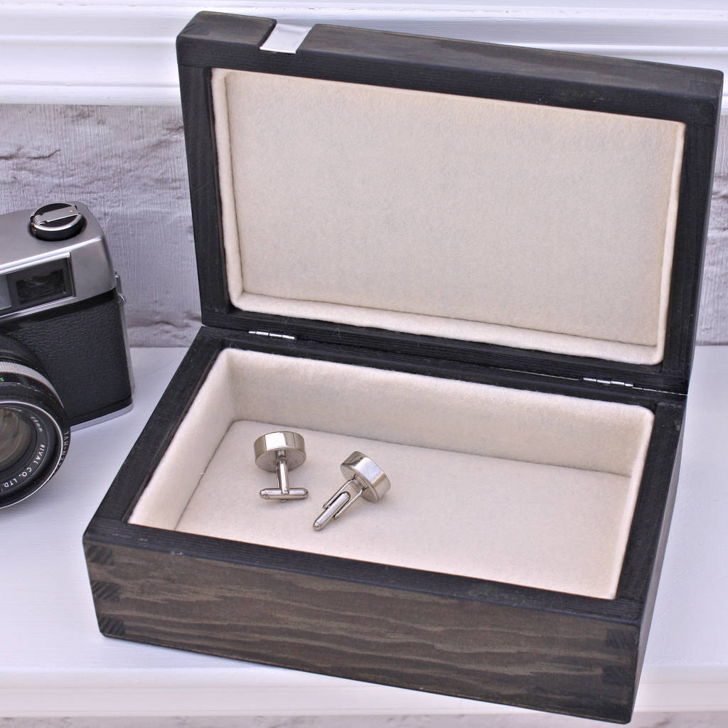 Personalised Wooden Cufflink Watch Box By Warner's End