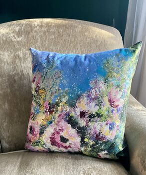 Blooming Marvellous Velvet Cushion, 4 of 8
