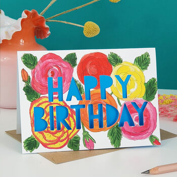 June Birth Flower Paper Cut Birthday Card By Miss Bespoke Papercuts ...