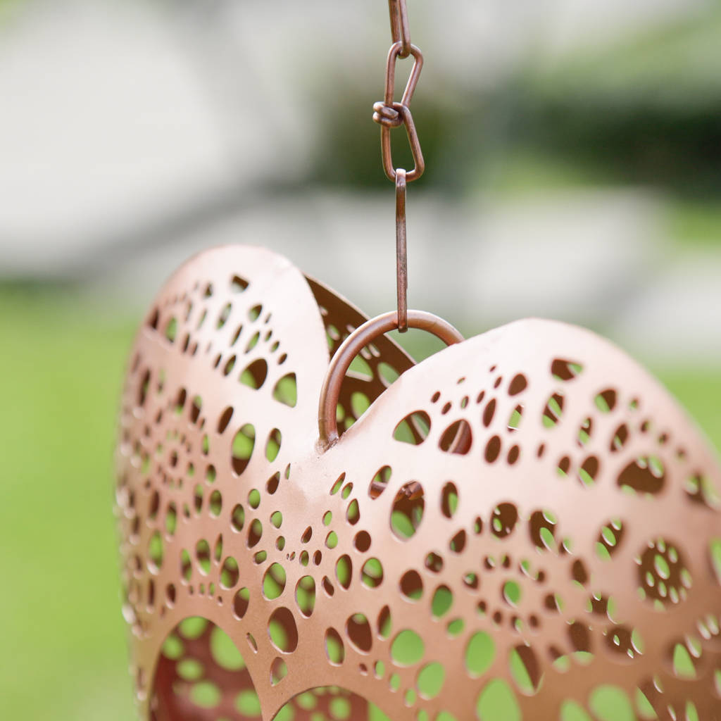 hanging heart tea light holder by dibor