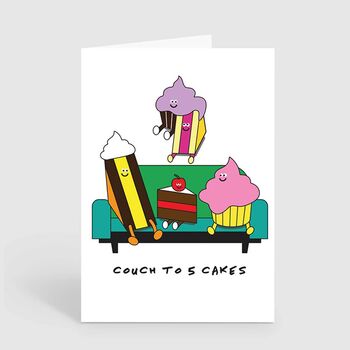 Funny Runner Birthday Card Couch To 5k Cakes Pun, 2 of 2