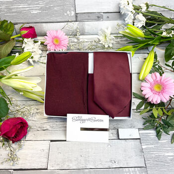 Wine Wedding Tie Set, 3 of 10