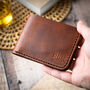 Personalised Classic Leather Bifold Wallet Four Slots, thumbnail 3 of 9