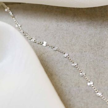 Sterling Silver Shimmer Chain Necklace, 3 of 8