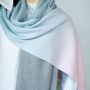 Ladies 100% Cashmere Ombre Scarf, thumbnail 2 of 9