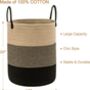 58 L Classic Brown Cotton Rope Woven Storage Basket, thumbnail 3 of 9