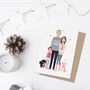 Personalised Festive Family Portrait Christmas Cards, thumbnail 4 of 4