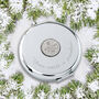 70th Birthday 1954 Or 1955 Sixpence Coin Compact Mirror, thumbnail 1 of 9