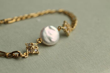 Art Deco Harlequin Freshwater Pearl Bracelet, 5 of 8