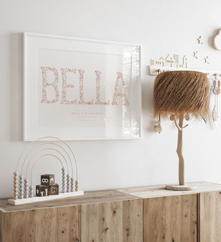 Personalised Name Birth Print, 6 of 7