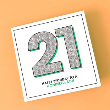 Happy 21st Birthday To A Wonderful Son Card, 2 of 2