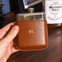 Personalised Leather Hip Flask Travel Alcohol Gift For Him, thumbnail 2 of 4