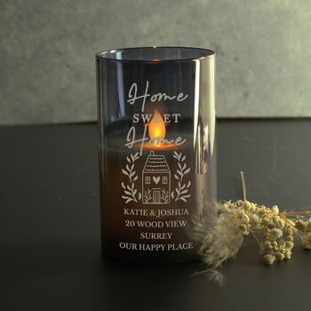 Personalised Smoked Glass LED Candle, 6 of 7