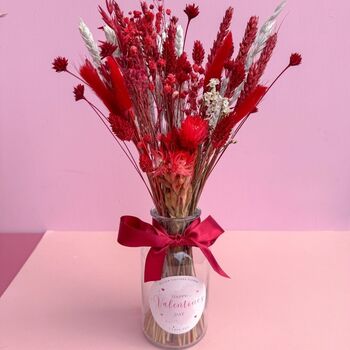 Valentines Dried Flower Gift With Vase, 6 of 9