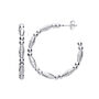 Lunaire Textured Sterling Silver Hoop Earrings, thumbnail 1 of 2