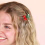 Mini Red Cherry Hair Clip, thumbnail 1 of 4