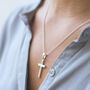 Personalised Sterling Silver Cross Necklace, thumbnail 1 of 6