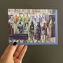 Collection Of Vintage Glass Bottles Art Card, thumbnail 1 of 3