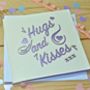 'Hugs And Kisses' Laser Cut Card, thumbnail 4 of 4