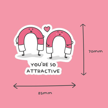 Pack Of Three | 'You're So Attractive' | Novelty Sticker, 3 of 3