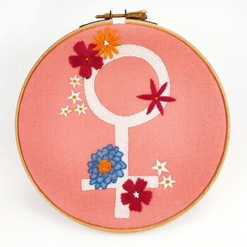 Female Venus Symbol Feminist Embroidery Kit, 2 of 6