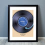 Personalised Our Song Retro Vinyl Black Framed Print, thumbnail 2 of 2