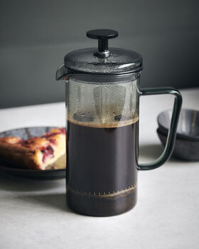 Smoked Grey Glass French Cafetiere, 4 of 6
