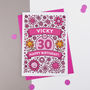 Personalised Flower Birthday Card Any Age, thumbnail 4 of 4