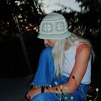 Make Your Own Granny Square Bucket Hat Crochet Craft Kit, 5 of 5