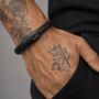 Men's Black Braided Leather Bracelet With Magnetic Snap Clasp – Sleek, Secure, And Stylish Jewellery, thumbnail 2 of 8
