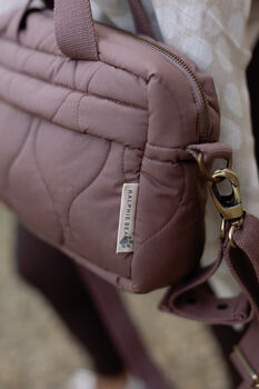 Quilted Changing Stroller Bag Brown/Pears, 11 of 12