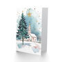 Russian Village Church Tree Xmas Christmas Card, thumbnail 2 of 4