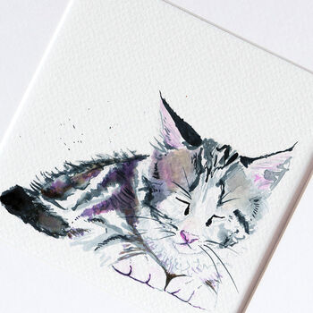 Inky Kitten Illustration Print, 2 of 12