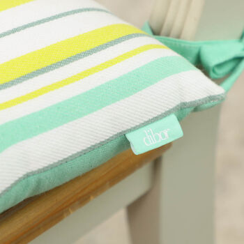 Pastel Striped Dining Seat Pads, 6 of 8
