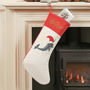 Joyeux Narwhal Personalised Cotton Christmas Stocking, thumbnail 1 of 7