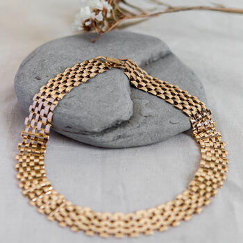 Gold Plated Chain Statement Necklace, 2 of 7