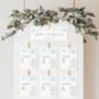 Wedding Seating Plan Cards Snowflake Design, thumbnail 4 of 6