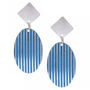 Hema Oval Earrings, Blue, thumbnail 1 of 4