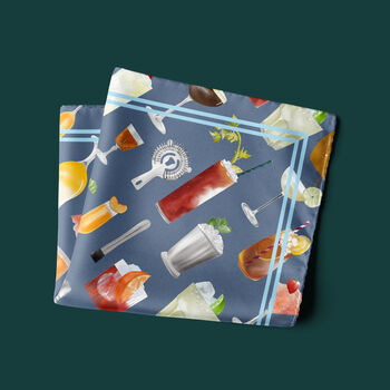 Mixologist Silk Scarf | Fun Gift For Cocktail Fans, 2 of 4