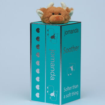 Brown Highland Cow Toy Soother And Rattle Gift Set, 2 of 9