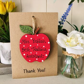 Personalised Teaching Assistant Thank You Apple Card, 3 of 11
