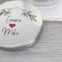 Couple Mistletoe Christmas Scented Candle With Lid, thumbnail 7 of 9