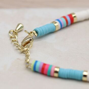 Blues And Pinks Extendable Fimo Bead Bracelet, 2 of 3