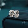 Sterling Silver Daisy Flower Chain Huggie Hoop Earrings, thumbnail 1 of 10