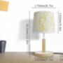 Table Bedroom Lamp With Palm Leaf Shade And Wooden Base, thumbnail 8 of 8