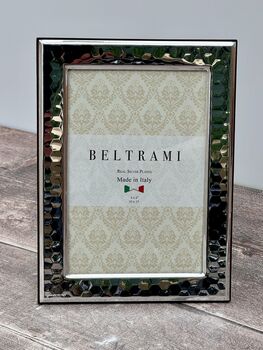 Beltrami Silver Plated Patterned Photo Frame, 2 of 3