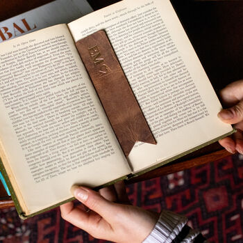 Personalised Classic Leather Bookmark, 4 of 12