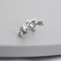 Heart Arrow Stud Earrings In Sterling Silver, thumbnail 8 of 12